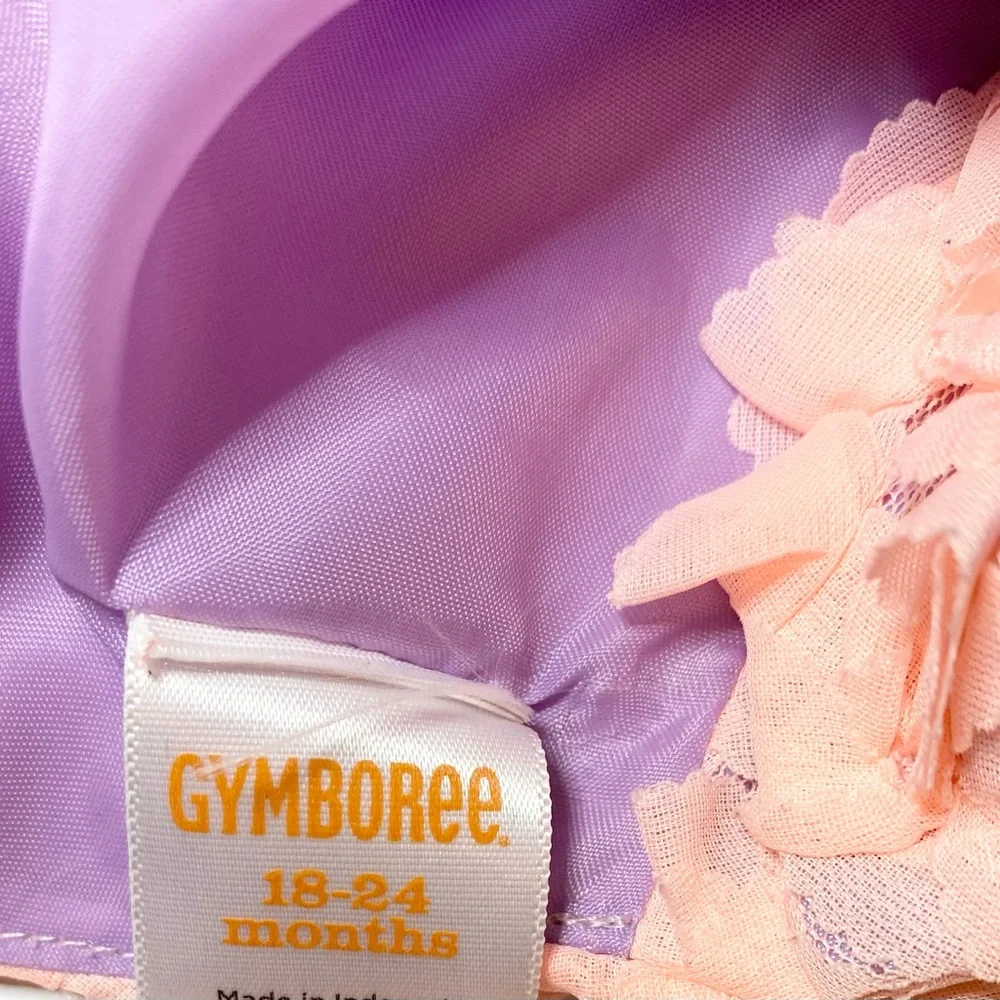 Gymboree Lavender and Peach Roses Baby Dress/Top Size 18 to 24 Months